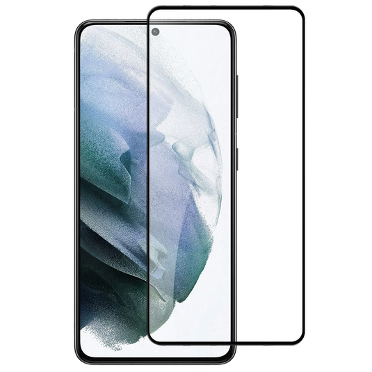 For Samsung S23 Plus Bulk White Paper Card Package Black edged Tempered Glass (Black) Samsung Galaxy s23 Plus Tempered Glass