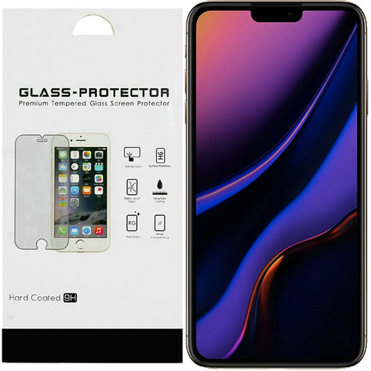 For Apple iPhone 11 / XR Tempered Glass Screen Protector Bulk Cardboard Package 6.1in - Clear