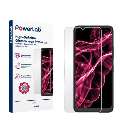 PowerLab HD Glass Screen Protector for T-Mobile REVVL 7- Clear