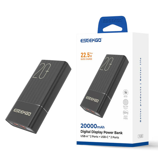 ESEEKGO P-20B 20000mAh Digital Display Power Bank USB-C To C Charging Cable (LANE A RACK 10 ESEEK