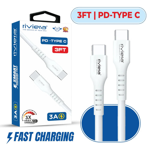 Premium Package - 3FT Fast Charging Cable [Type C - Type C (PD)] - White (40)