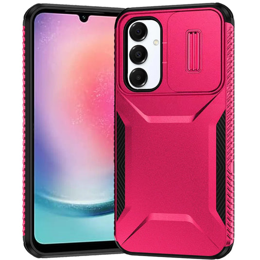 For Samsung Galaxy A26 Ultimate U Design Hybrid with Camera Window Covering - Hot Pink