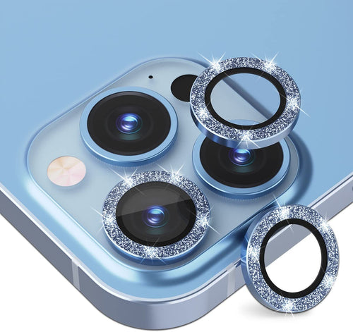 ZZEN Glitter Eagle Lens Protector for iPhone 14 Pro / 14 Pro Max Three Cameras - Blue