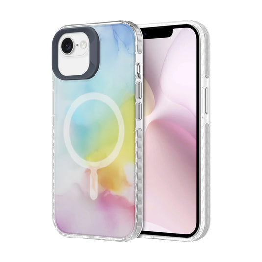 CLICK Cosmic MagSafe Series iPhone 16e / iPhone 13 / iPhone 14 / iPhone 15 Case - Rainbow Swirl