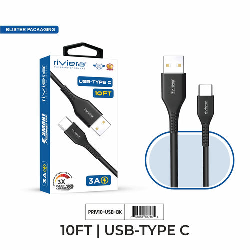 Premium Package - 10FT Fast Charging Cable [USB - Type C (PD)] - Black (45)