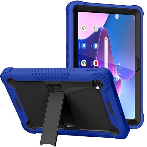 For Apple iPad Pro 11inch 2024 Tough Tablet Strong Kickstand Hybrid Case Cover - Dark Blue