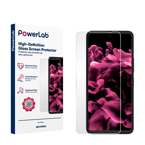 PowerLab HD Glass Screen Protector for T-Mobile REVVL 7 Pro - Clear