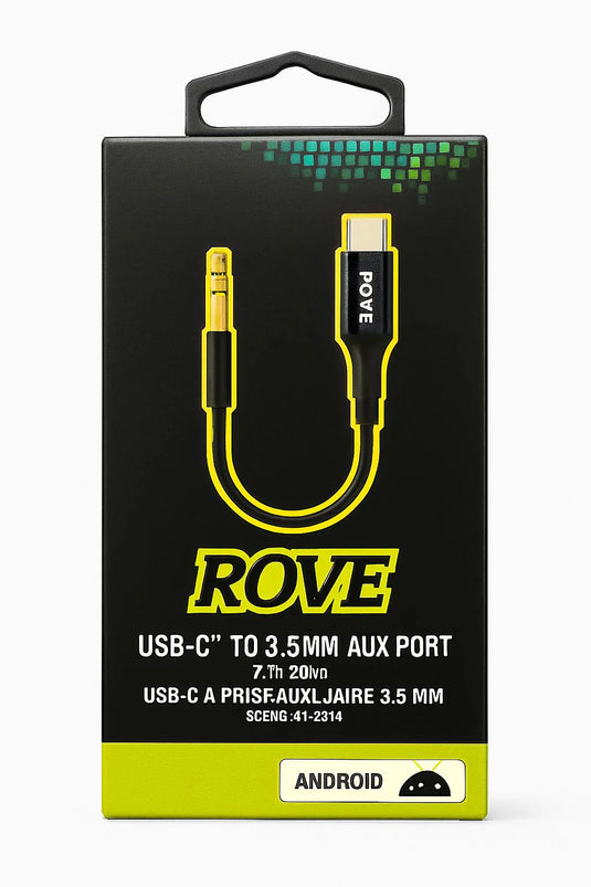 Rove USB C to 3.5 MM Aux Audio Adapter (LANE A8)