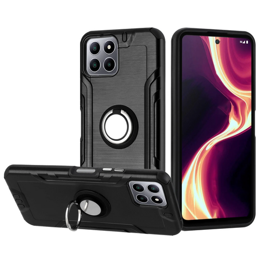 For Celero 5G Plus (2023) Ultra Strong Hybrid With Ring Stand Cover Case - Black