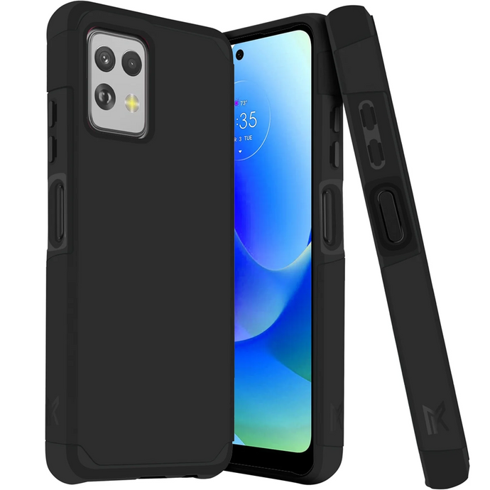 For Motorola G POWER 5G (2023) Tough Strong Hybrid (Magnet Mount Friendly) Case Cover - Black