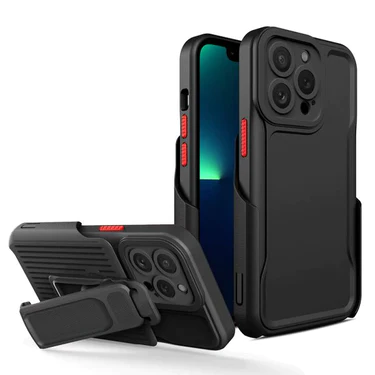 Explorermax Holster Case for iPhone 15 Pro - Black