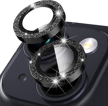 ZZEN Glitter Eagle Lens Protector for iPhone 15 / 15 Plus Two Cameras - Black