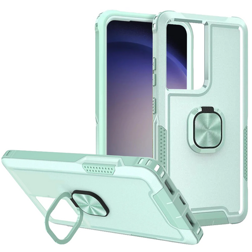 For Samsung Galaxy s24 Superior 3in1 Magnetic Ring Stand Case Cover - Teal