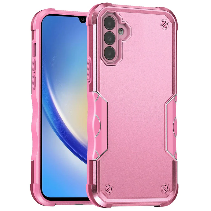 For Samsung A15 5G Exquisite Tough Shockproof Hybrid Case Cover - Pink
