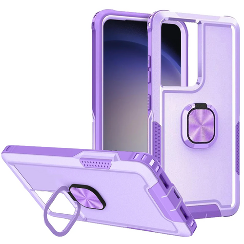 For Samsung Galaxy s24 Ultra Superior 3in1 Magnetic Ring Stand Case Cover - Bright Purple
