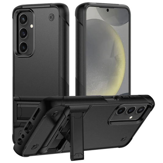 For Samsung Galaxy s24 Ultra Thunder Kickstand Hybrid Case Cover - Black