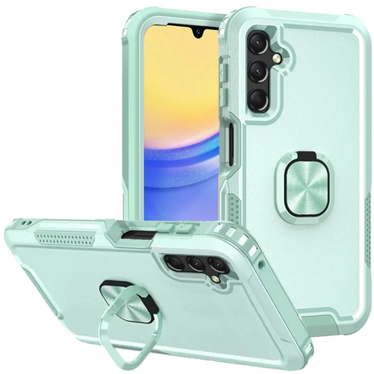 For Samsung A15 5G Superior 3in1 Magnetic Ring Stand Case Cover - Teal