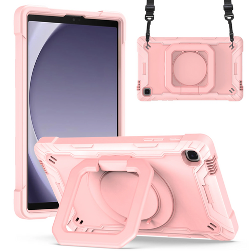 For Samsung A9 8.7inch Tablet Tough Hybrid Rotating 360 Degree Kickstand - Rose Gold