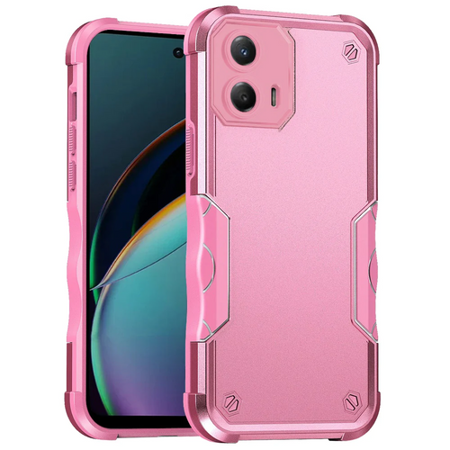 For Motorola Moto G 5G 2024 Exquisite Tough Shockproof Hybrid Case Cover - Pink