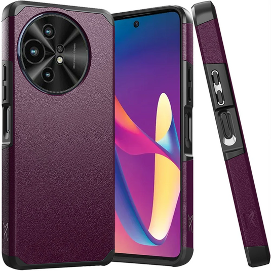 For TCL 50 XL 5G Tough Strong Hybrid (Magnet Mount Friendly) Case Cover - Dark Purple