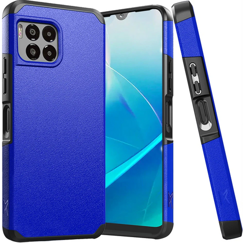 For REVVL 7 Pro 5G Tough Strong Hybrid (Magnet Mount Friendly) Case Cover - Classic Blue