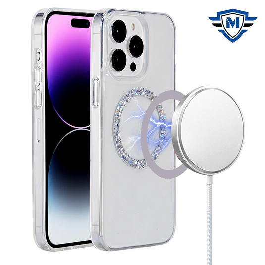 For iPhone 15 METKASE Double Protection IMD Design Pattern [Magnetic Circle] Premium Case - Epoxy Design