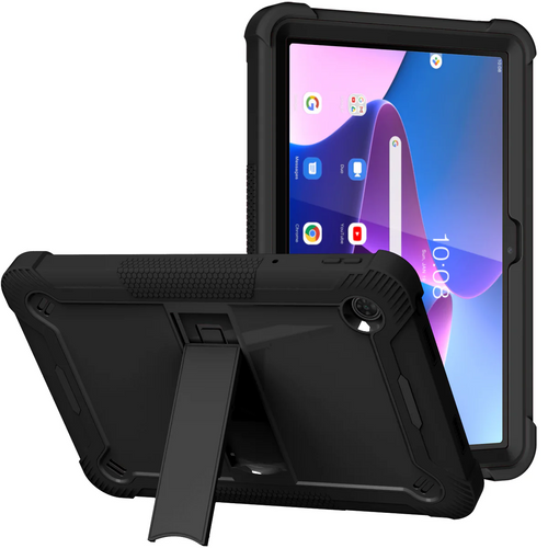 For Apple iPad Pro 13inch 2024 Tough Tablet Strong Kickstand Hybrid Case Cover - Black