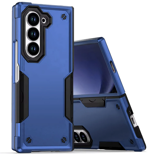 For Samsung Z Fold 6 Exquisite Tough Shockproof Hybrid Case Cover - Blue