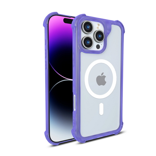 CLICK Clear Rugged MagSafe Series iPhone 16 Pro Case - Purple