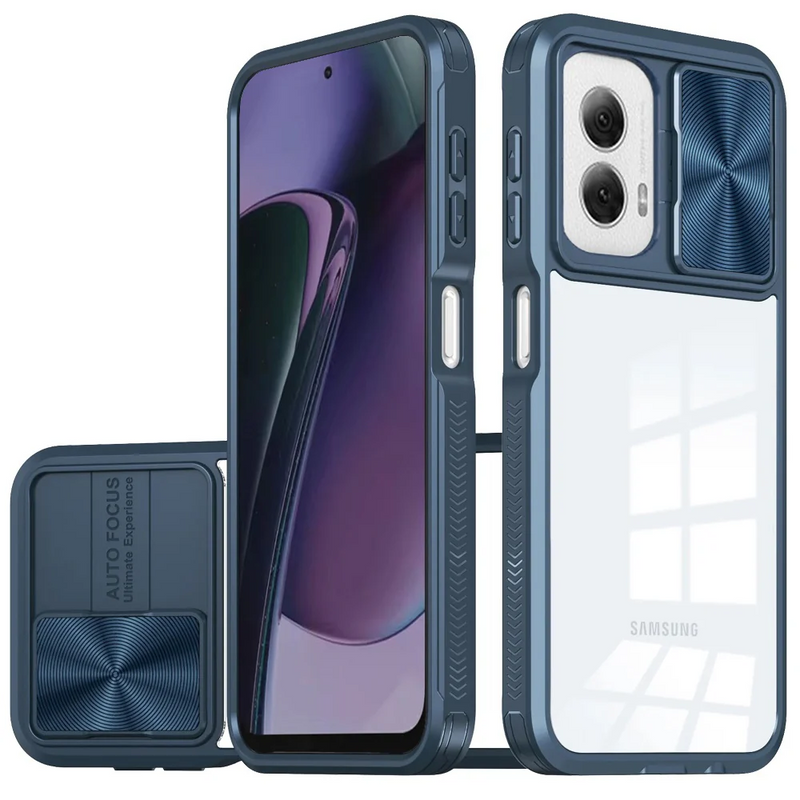 Load image into Gallery viewer, For Motorola Moto G Stylus 5G 2024 Fusion Transparent Clear Hybrid Case Cover - Blue
