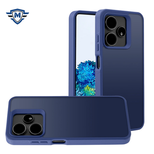 For Celero 3 Plus METKASE Dotted Edged Line Skin-Touch High Quality Hybrid in Slide-Out Package - Dark Blue