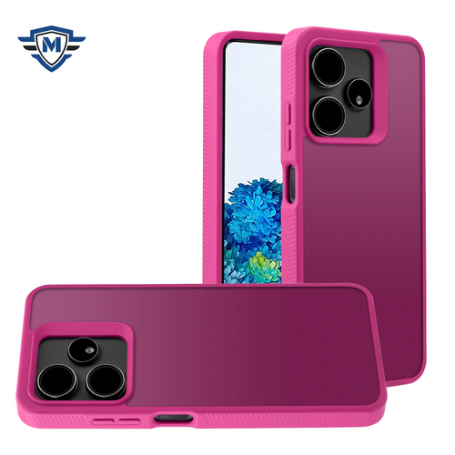 For Celero 3 Plus METKASE Dotted Edged Line Skin-Touch High Quality Hybrid in Slide-Out Package - Hot Pink