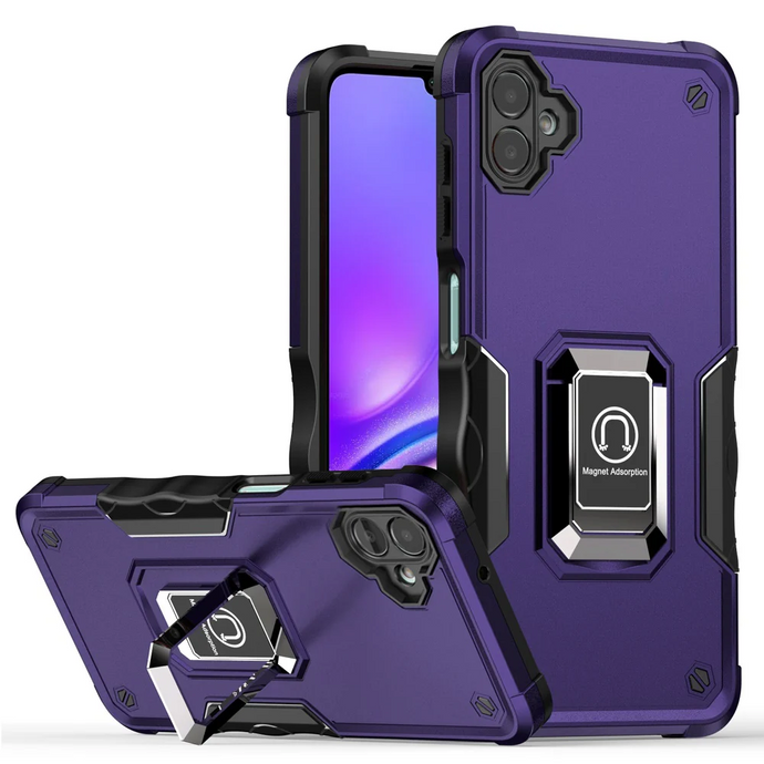 For Samsung A06 OPTIMUM Magnetic Ring Stand Hybrid - Dark Purple