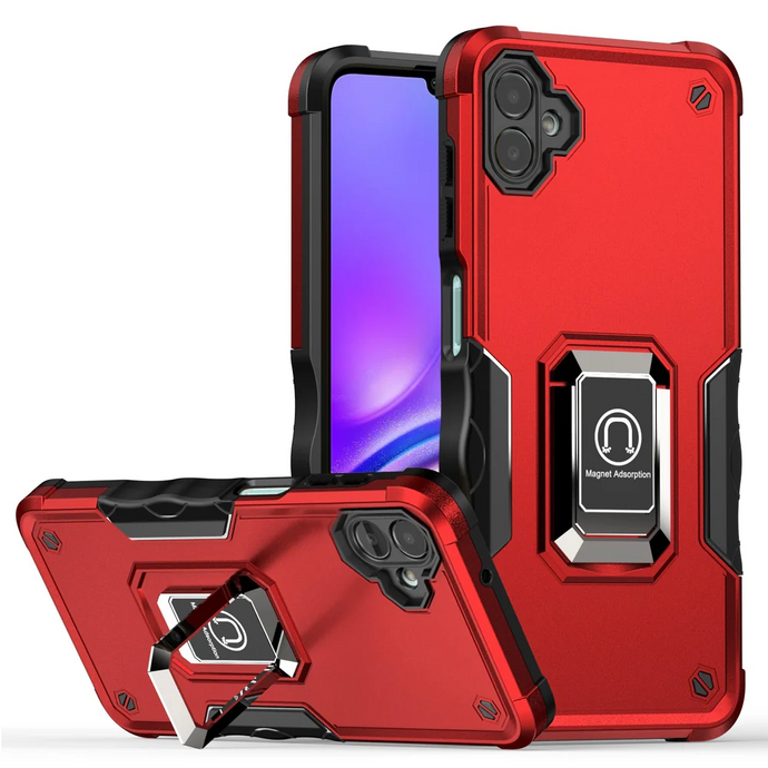 For Samsung A06 OPTIMUM Magnetic Ring Stand Hybrid - Red