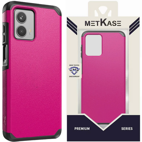For MOTO G 5G (2023) METKASE (Original Series) Tough Strong Shockproof Hybrid in Slide-Out Package - Hot Pink