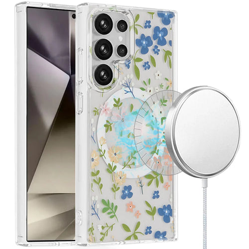 For Samsung s25 Ultra Magnetic Space UV Design Case - MultiColor Floral