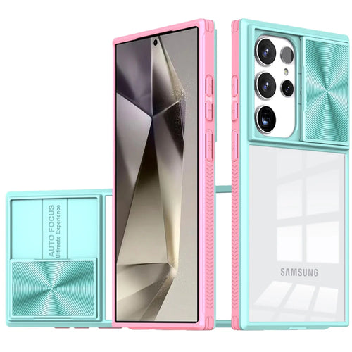 For Samsung s25 Ultra Fusion Transparent Clear Hybrid Case Cover - Pink/Blue