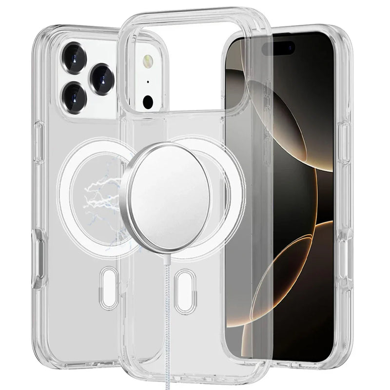 Load image into Gallery viewer, For iPhone 17 Pro Sturdy Ultra [Magnetic Circle] Thick 3mm Transparent Hybrid - Clear
