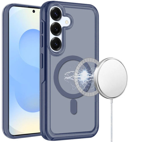 For Samsung s25/s24 Glossy Oil Premium Hybrid Case Cover - Dark Blue