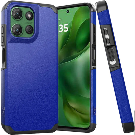 For Motorola Moto G Power 5G 2025 (Original Series) Tough Strong Shockproof Hybrid in Slide-Out Package - Classic Blue