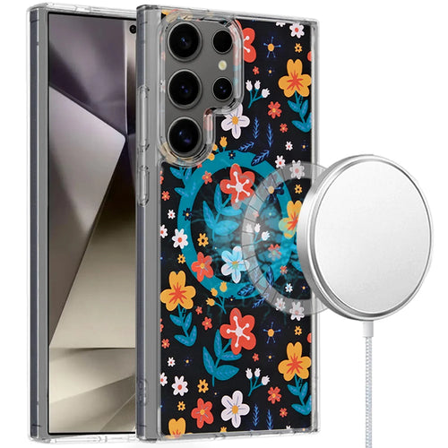 For Samsung s25 Ultra Magnetic Space UV Design Case - Nightly Floral