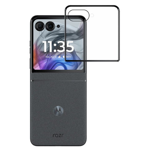 For Motorola Razr 2024 Premium Screen Tempered Designed to allow full functionality with cover on - Black Edged