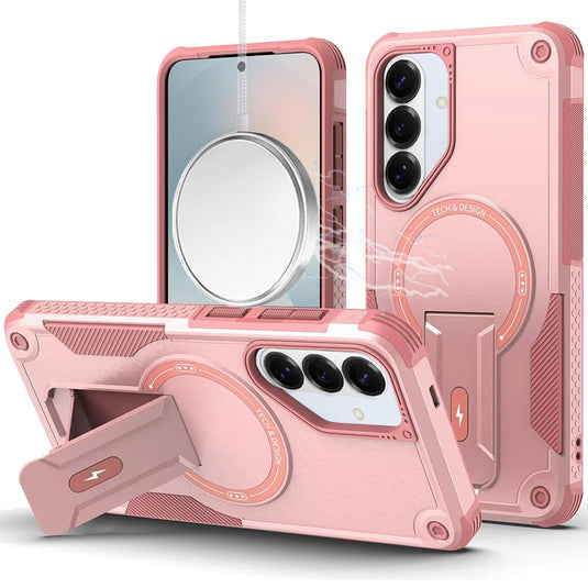 For Samsung s26 Edge Sturdy Bracket Kickstand Magnetic Hybrid - Pink
