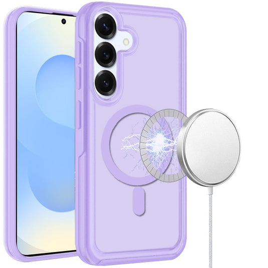 For Samsung s25/s24 Glossy Oil Premium Hybrid Case Cover - Purple