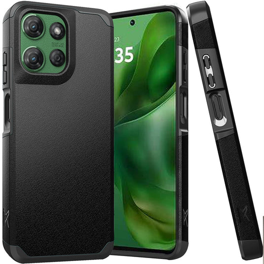 For Motorola Moto G Power 5G 2025 (Original Series) Tough Strong Shockproof Hybrid in Slide-Out Package - Black