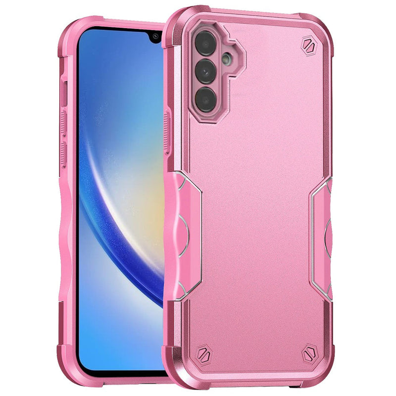 Load image into Gallery viewer, For Samsung A15 5G Exquisite Tough Shockproof Hybrid Case Cover - Pink

