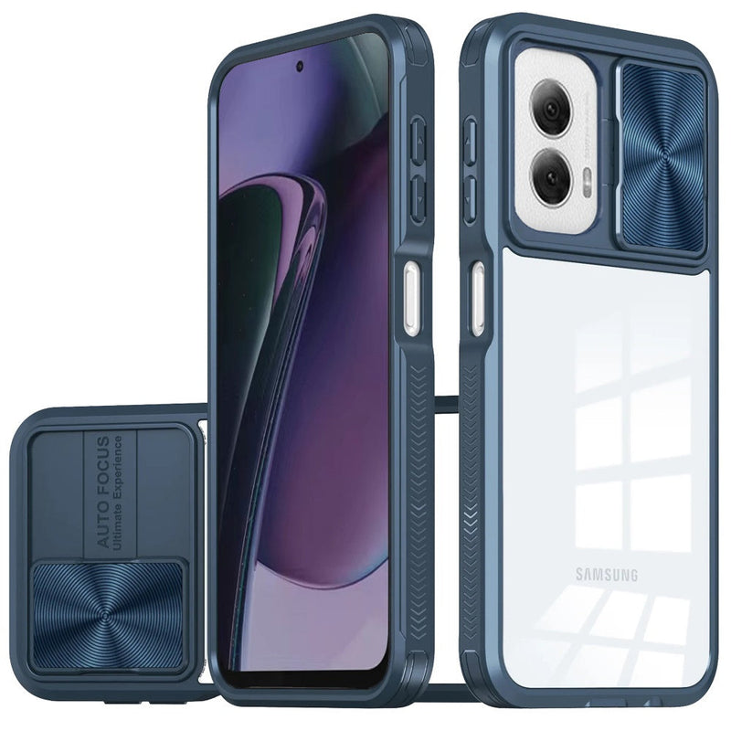 Load image into Gallery viewer, For Motorola Moto G Stylus 5G 2024 Fusion Transparent Clear Hybrid Case Cover - Blue
