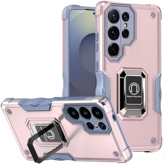 For Samsung s26 Ultra OPTIMUM Magnetic Ring Stand Hybrid Case Cover - Rose Gold