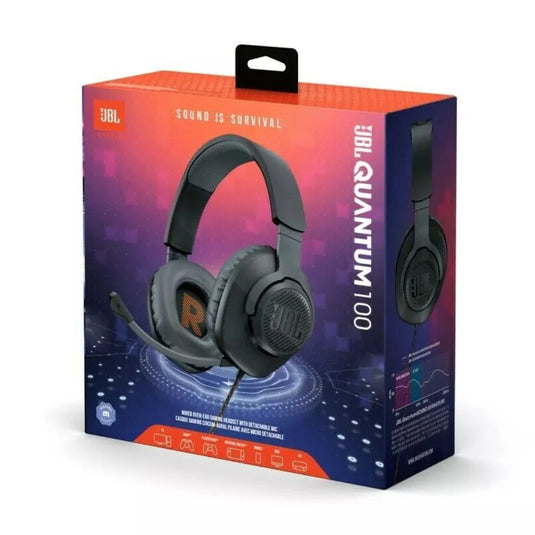 JBL Quantum 100 - Wired Over-Ear Gaming Headphones - Black
