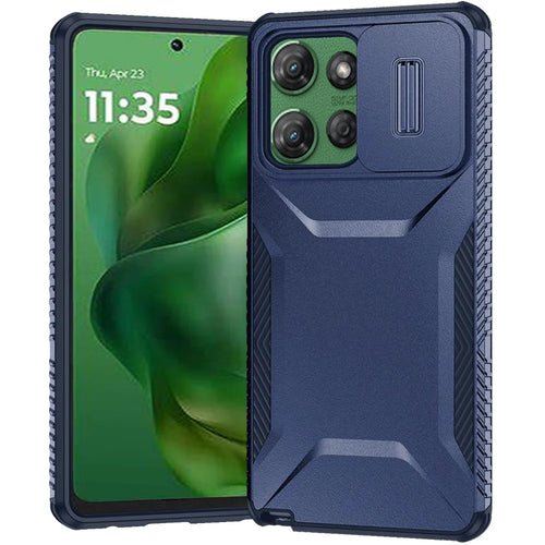 For Motorola Moto G Power 5G 2025 Ultimate U Design Hybrid with Camera Window Covering - Dark Blue